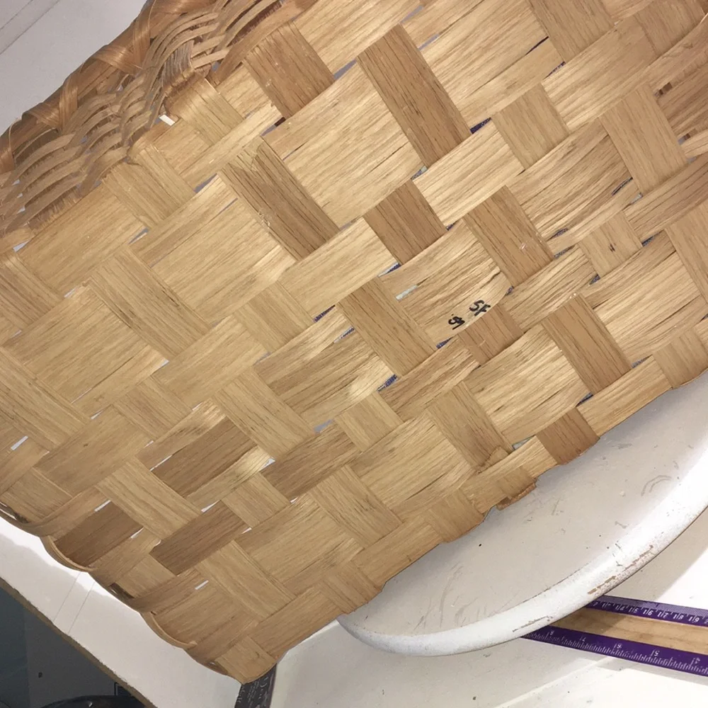 Vintage oak carrying basket